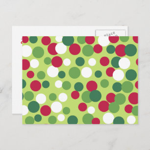 Festive Holiday Dots Postcard