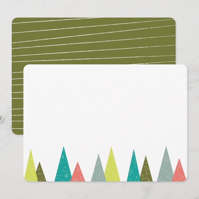 Festive Holiday Forest 5x7 Stationery Cards (Front/Back)