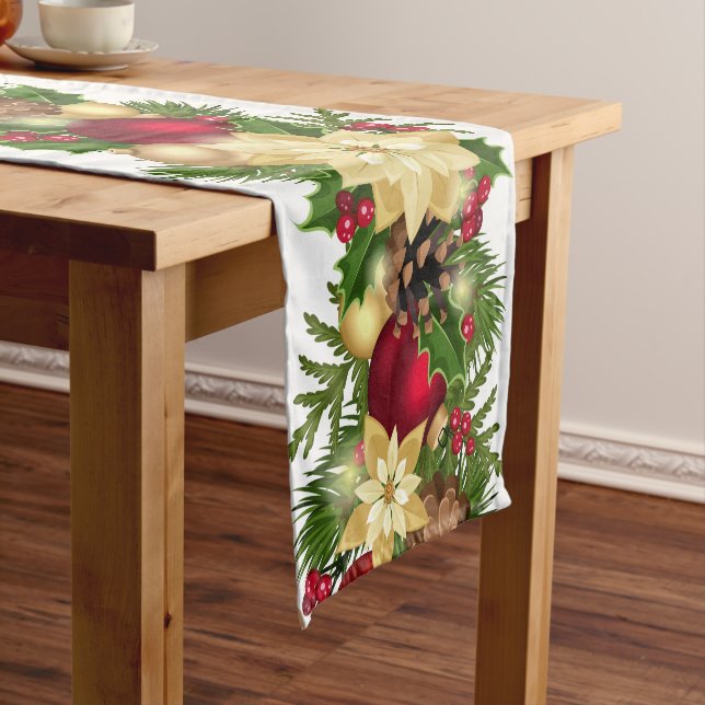 Festive Holiday Garland Table Runner (In Situ)