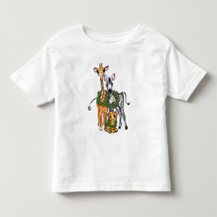 Festive Holiday Giraffe, Zebra, Tiger Toddler T-Shirt