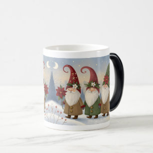 Festive Holiday Gnomes Magic Mug