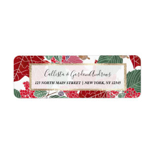 Festive Holiday Red Green Pink Autumn Holly Leaves