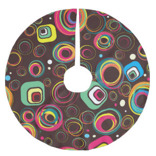 Festive holiday, seamless texture brushed polyester tree skirt