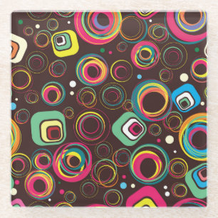 Festive holiday, seamless texture glass coaster