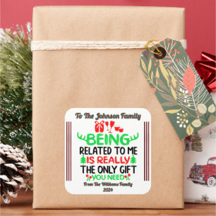 Festive Holiday Sticker for Cheerful Gift Wrapping