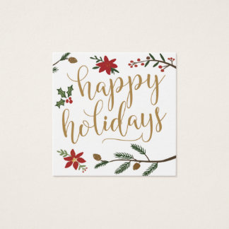 Festive Holiday Wedding Invitation Name Plate Card