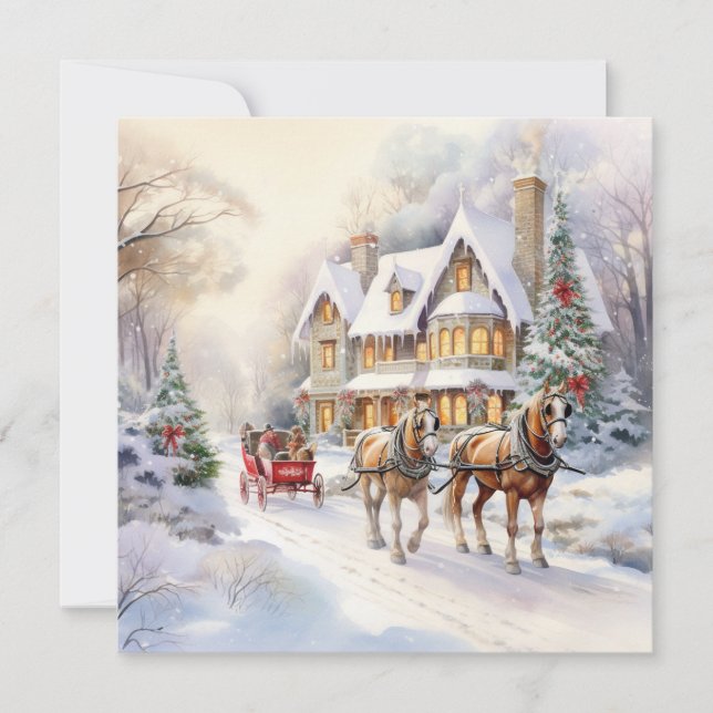 Festive Holiday Wishes Card (Front)