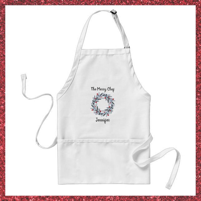Festive Holiday Wreath Standard Apron (Creator Uploaded)