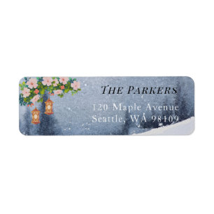 Festive Holly Berry Christmas Return Address Label