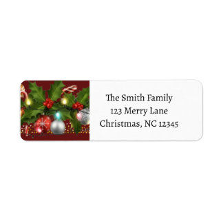 Festive Holly Garland | Red Christmas Address
