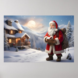 Festive home decor wall art   Santa wall art