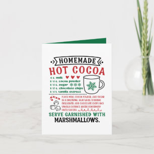 Festive homemade cocoa recipe customisable holiday card