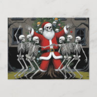 Festive Horror Santa and the Dancing Skeletons