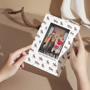 Festive Horse Equestrian Christmas Photo  Holiday Card