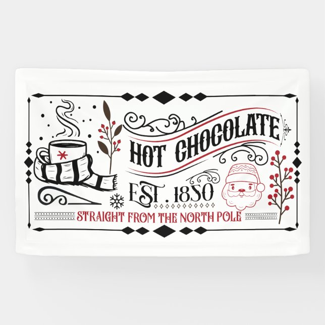 Festive hot chocolate Christmas Banner  (Horizontal)