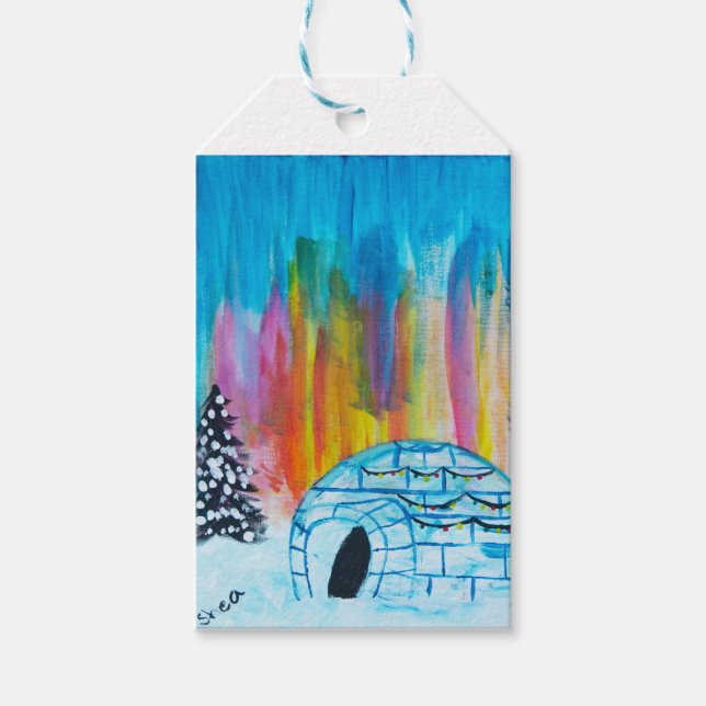 Festive Igloo Gift Tags (Front)