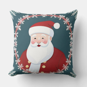 Festive Illustration Featuring Santa Claus Cushion