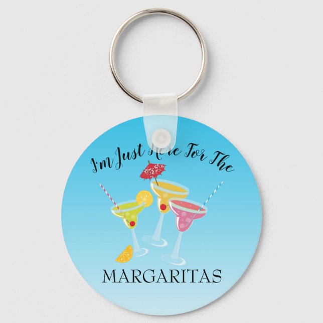 Festive I'm Here For Margaritas Key Ring (Front)