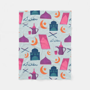 Festive Islamic Ramadan Design Fleece Blanket