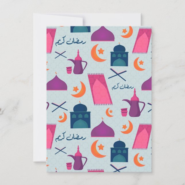 Festive Islamic Ramadan Design Thank You Card (Front)