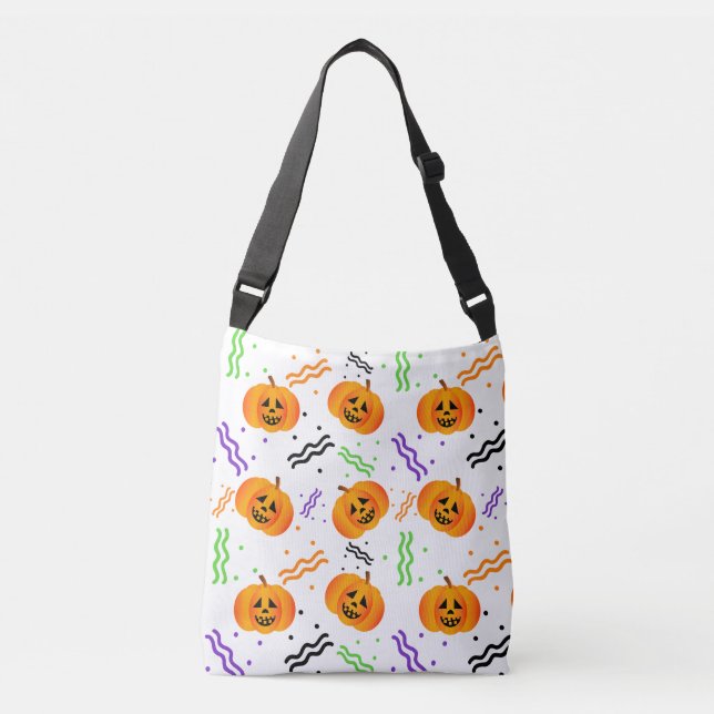 Festive Jack-O'-Lanterns Crossbody Bag (Front)