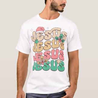 Festive Jesus Typography T-Shirt Design