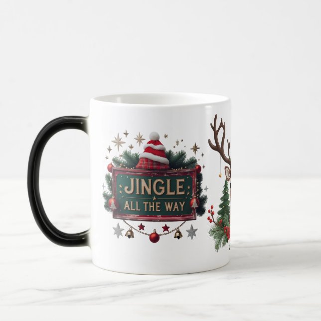 Festive “Jingle All The Way” Colour Morphing Mug  (Left)