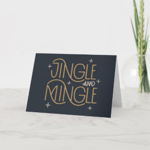 Festive Jingle and Mingle Holiday Design Card