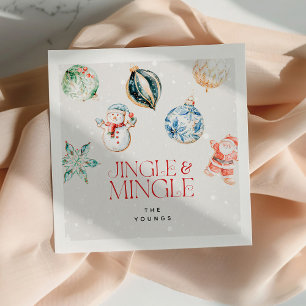Festive Jingle & Mingle Christmas Napkin