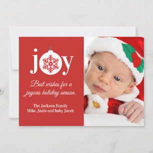 Festive Joy Holiday Photo Card