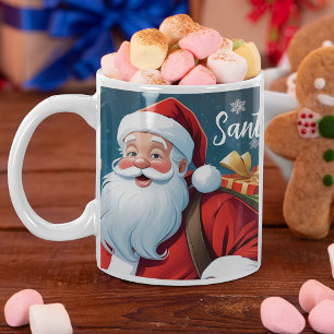Festive Joyful Santa’s Gift Christmas Holiday Coffee Mug
