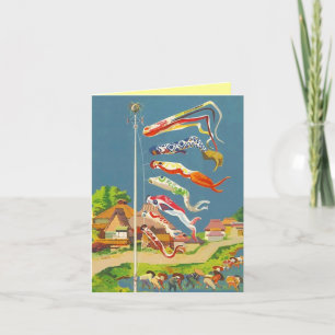 Festive Koinobori Carp Streamers Tango no Sekku Card