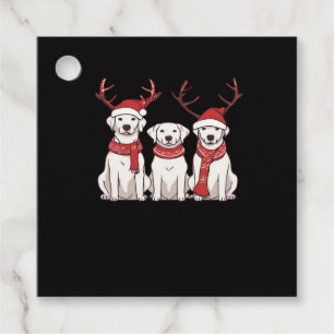 Festive Kuvasz � Christmas Pattern Classic T-Shirt Favour Tags
