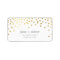 FESTIVE LABEL modern confetti spot gold foil grey