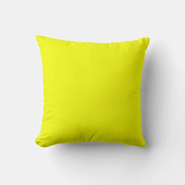 Festive Lemon Yellow Decor Colour Customise This! Cushion (Front)