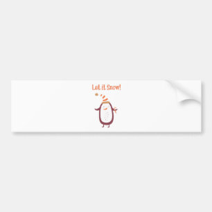 Festive Let It Snow Bumper Sticker