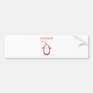 Festive Let It Snow Bumper Sticker