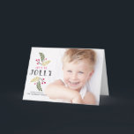 Festive Let's Be Jolly Berries and Greenery Photo Holiday Card<br><div class="desc">Let's be jolly! Send holiday wishes with this photo holiday card. It features modern typography with greenery and berry accents. Personalise by adding your own details.</div>