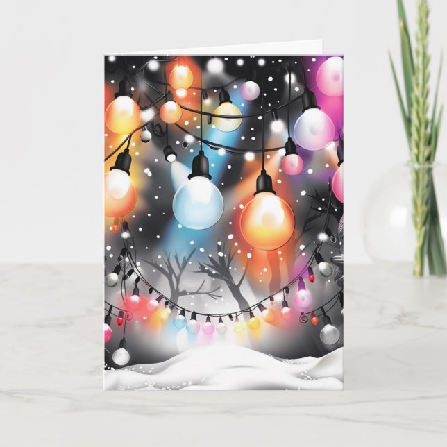 Festive Lights Holiday Card (Front)