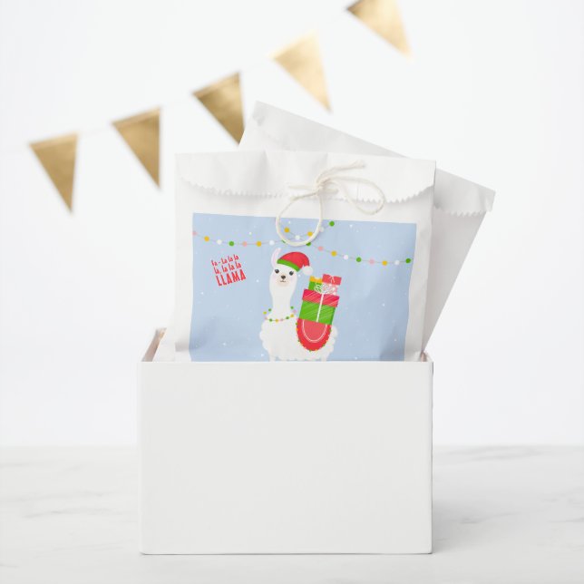 Festive Llama Christmas Favour Bags (Party)