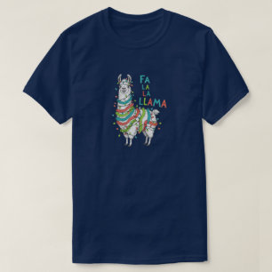 Festive Llama with Christmas Lights T-Shirt