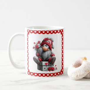 Festive Love Messenger Gnome "Heart and Presents"  Coffee Mug