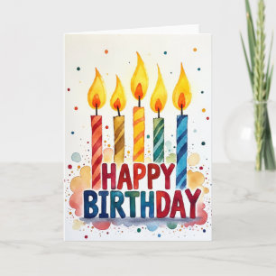 Festive Luminous Birthday Card