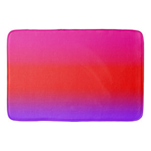 Festive Magenta Red Purple Ombre Bath Mat