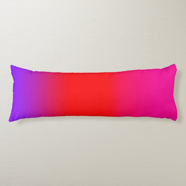 Festive Magenta Red Purple Ombre   Body Cushion (Front)