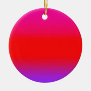 Festive Magenta Red Purple Ombre Ceramic Tree Decoration