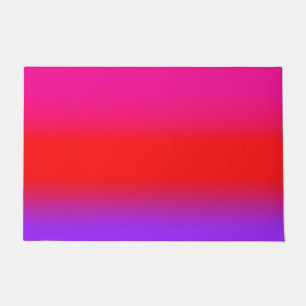 Festive Magenta Red Purple Ombre Doormat