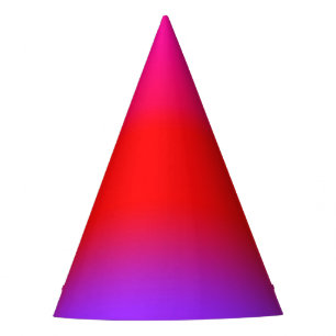 Festive Magenta Red Purple Ombre Funny Party Hat
