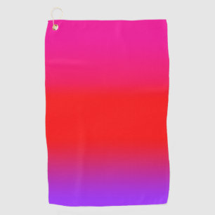 Festive Magenta Red Purple Ombre  Golf Towel