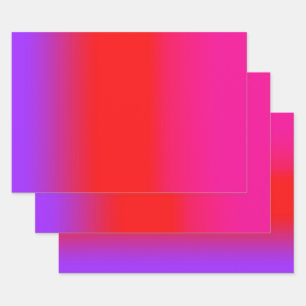 Festive Magenta Red Purple Ombre Gradient Pattern  Wrapping Paper Sheet